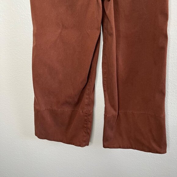 Spanx Womens Brown Stretch Twill Cropped Wide-Leg Pants XS 20989q - Picture 4 of 14